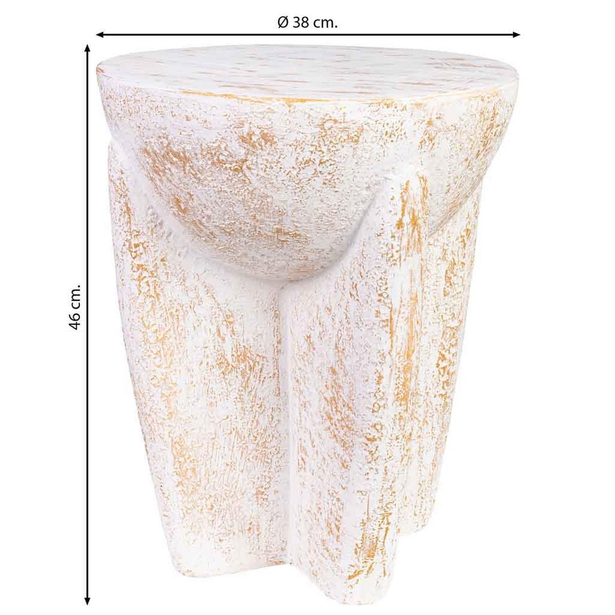BEISTELLTISCH aus magnesium 38x38x46cm - Weiß, Stein (46/38/38cm) - Wanderlust