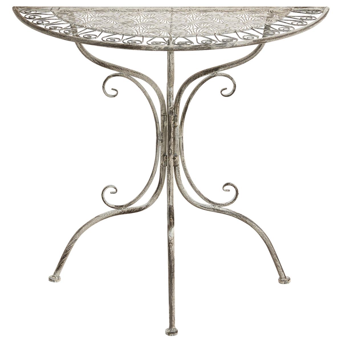 BISTRO-SET klappbar Metall Grau Nurra - Grau, Metall - Beliani