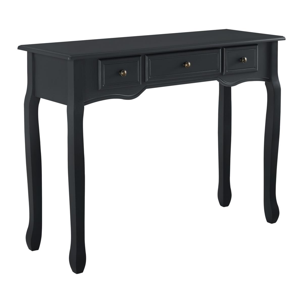 KONSOLENTISCH Hirschhorn - Schwarz, Holzwerkstoff (35/100/78cm) - [en.casa]