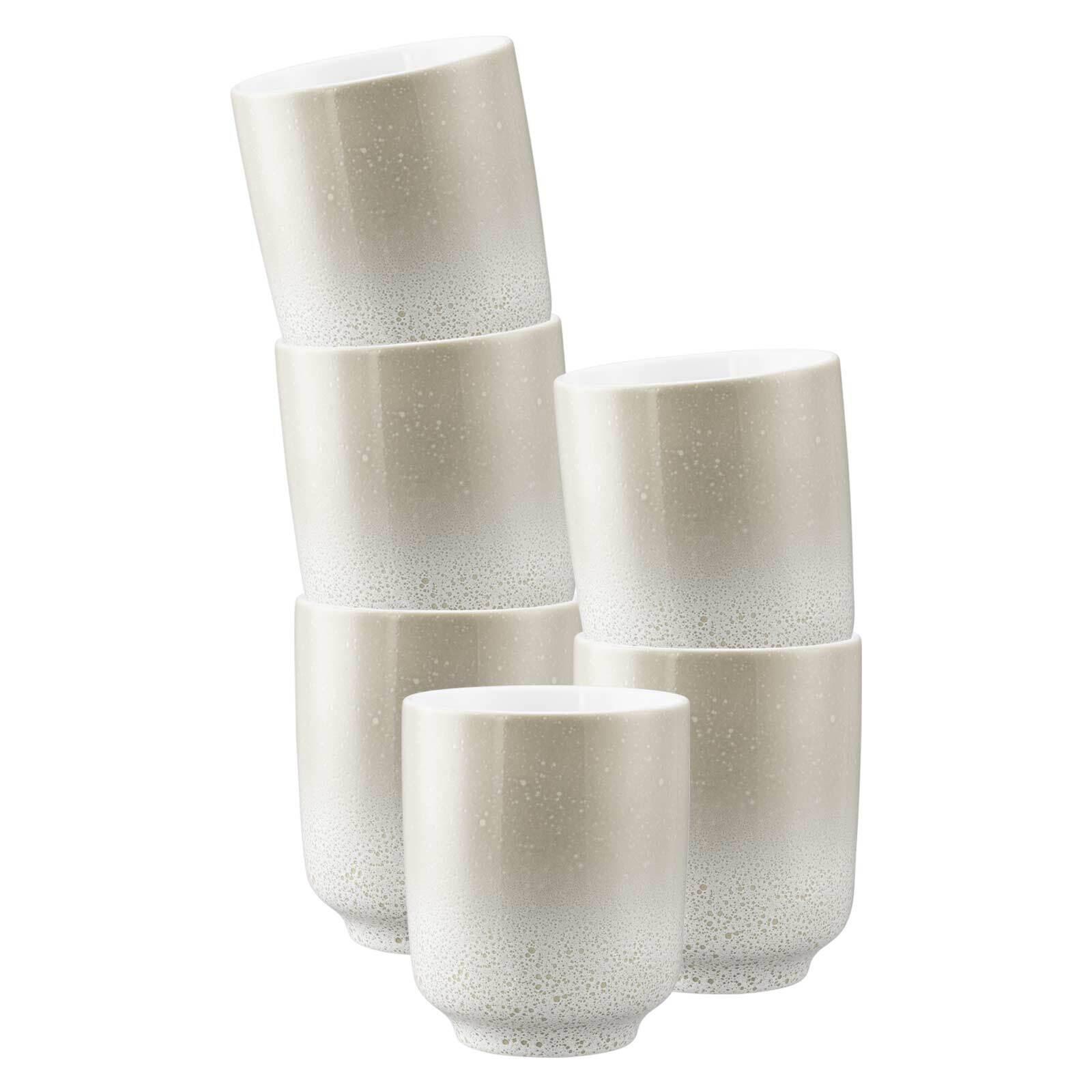 KAFFEEBECHER OHNE HENKEL Sento Home Aura cream 400 ml 6er Set - Creme, Keramik (0.4L) - Seltmann Weiden