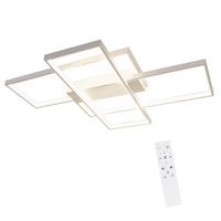 LED-DECKENLEUCHTE Schwarzgrimm 70/8/100 cm - Weiß, Metall (100/70/8cm) - ZMH