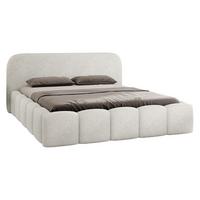POLSTERBETT Refola Boucle - Creme/Schwarz, Holz/Holzwerkstoff (160/200cm) - MIRJAN24