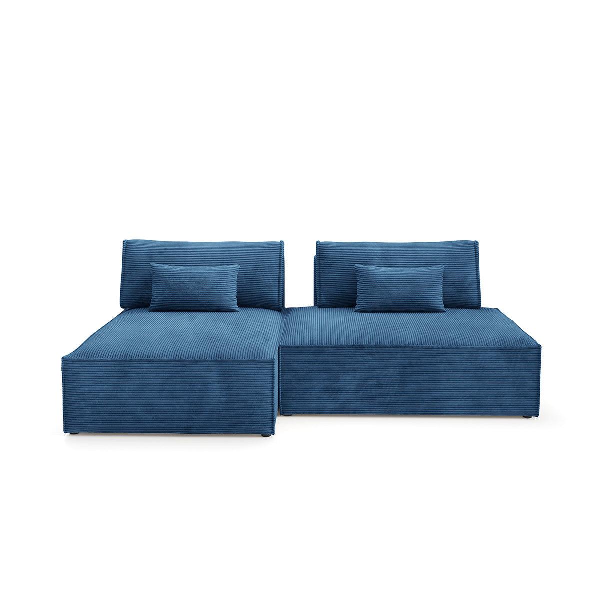 ECKSOFA Georgia Dunkelblau - Blau, Holz (236/148cm) - Petits-meubles