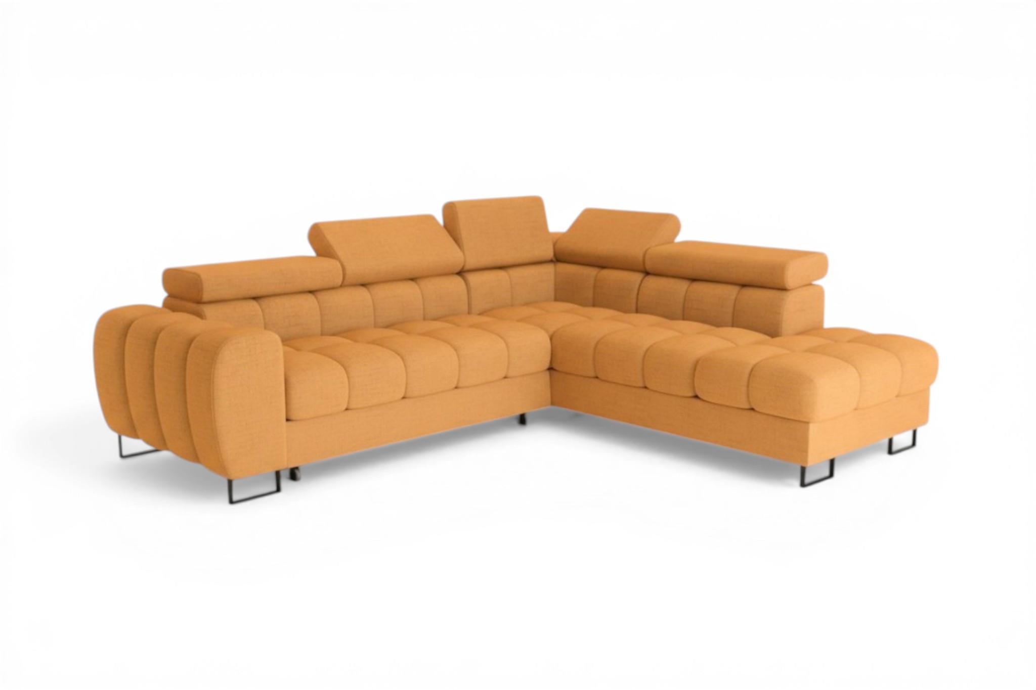 ECKSOFA Bastien Max Mit Schlaffunktion - Gelb, Holzwerkstoff/Textil (260/225cm) - Fun Möbel