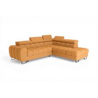 ECKSOFA Bastien Max Mit Schlaffunktion - Gelb, Holzwerkstoff/Textil (260/225cm) - Fun Möbel