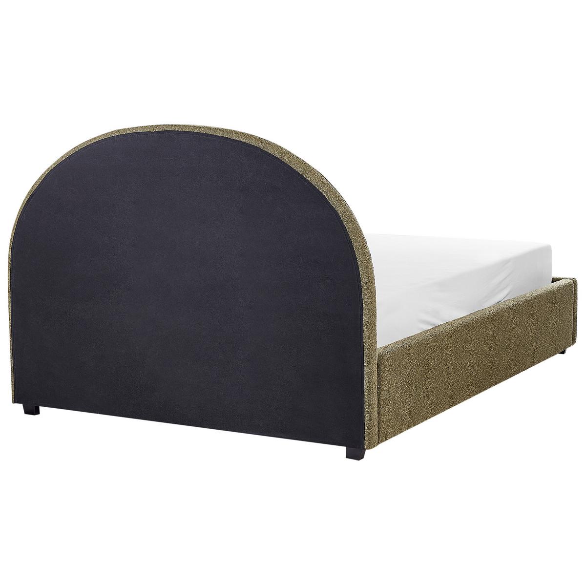 BETT mit Stauraum 140x200 cm Grün Vaucluse - Olivgrün, Textil (140/200cm) - Beliani