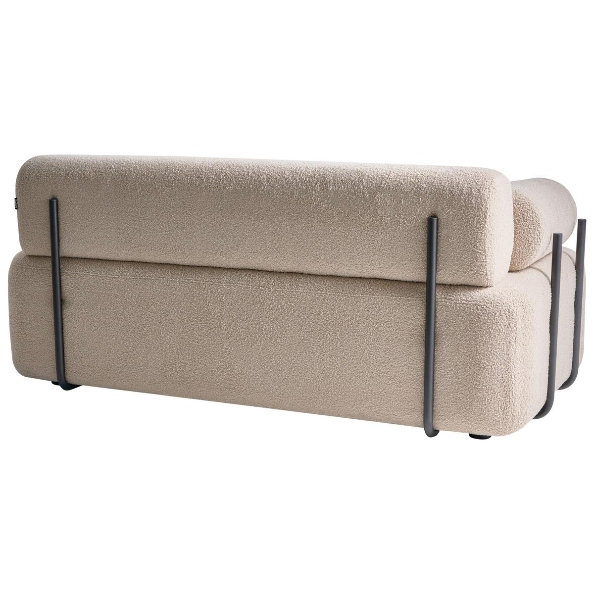 2-SITZER-SOFA Bouclé Beige Elva - Beige, Textil (170/74/100cm) - Beliani