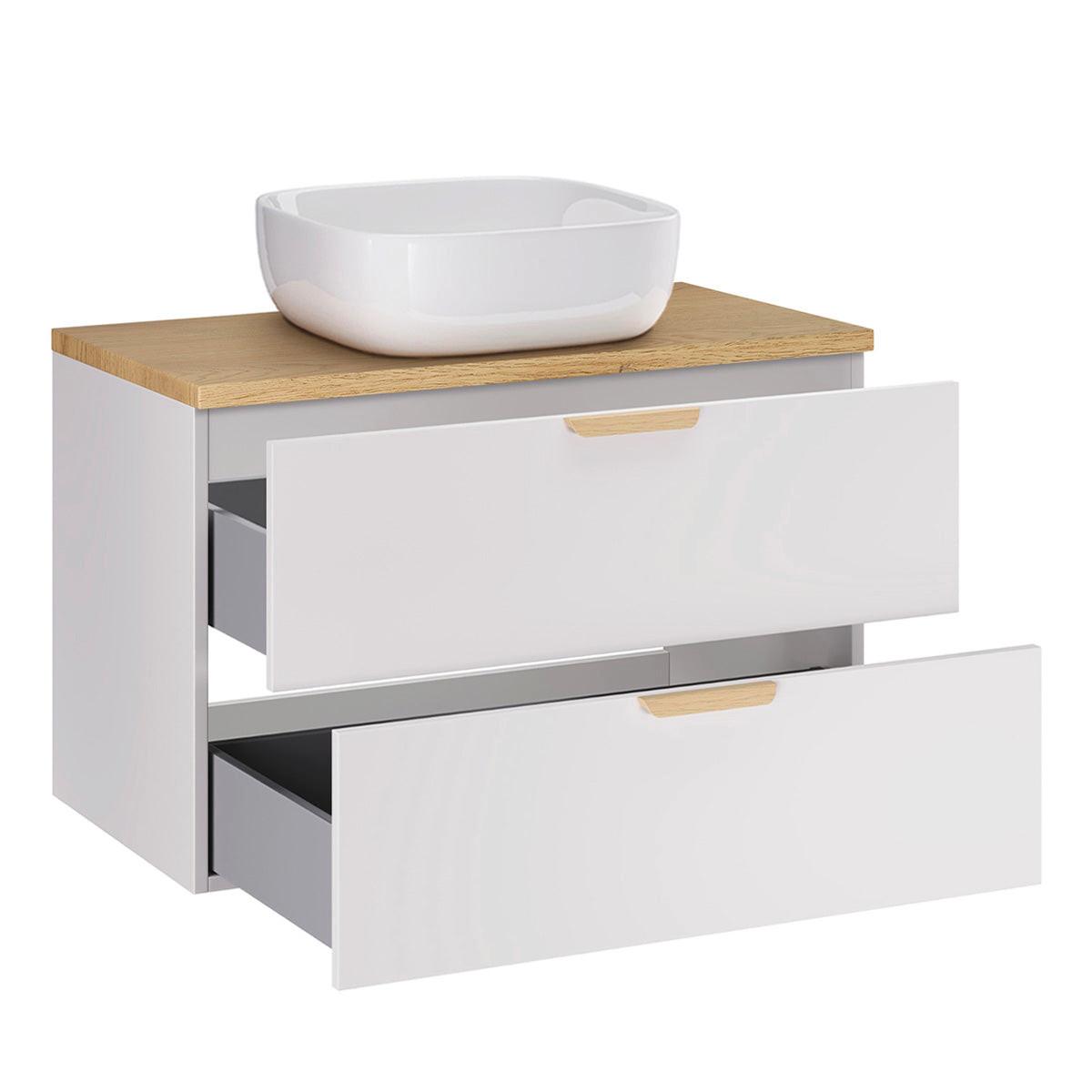 WASCHTISCH 80.6cm Oria Weiß - Weiß, Holzwerkstoff (80.6/50/46.5cm) - Petits-meubles