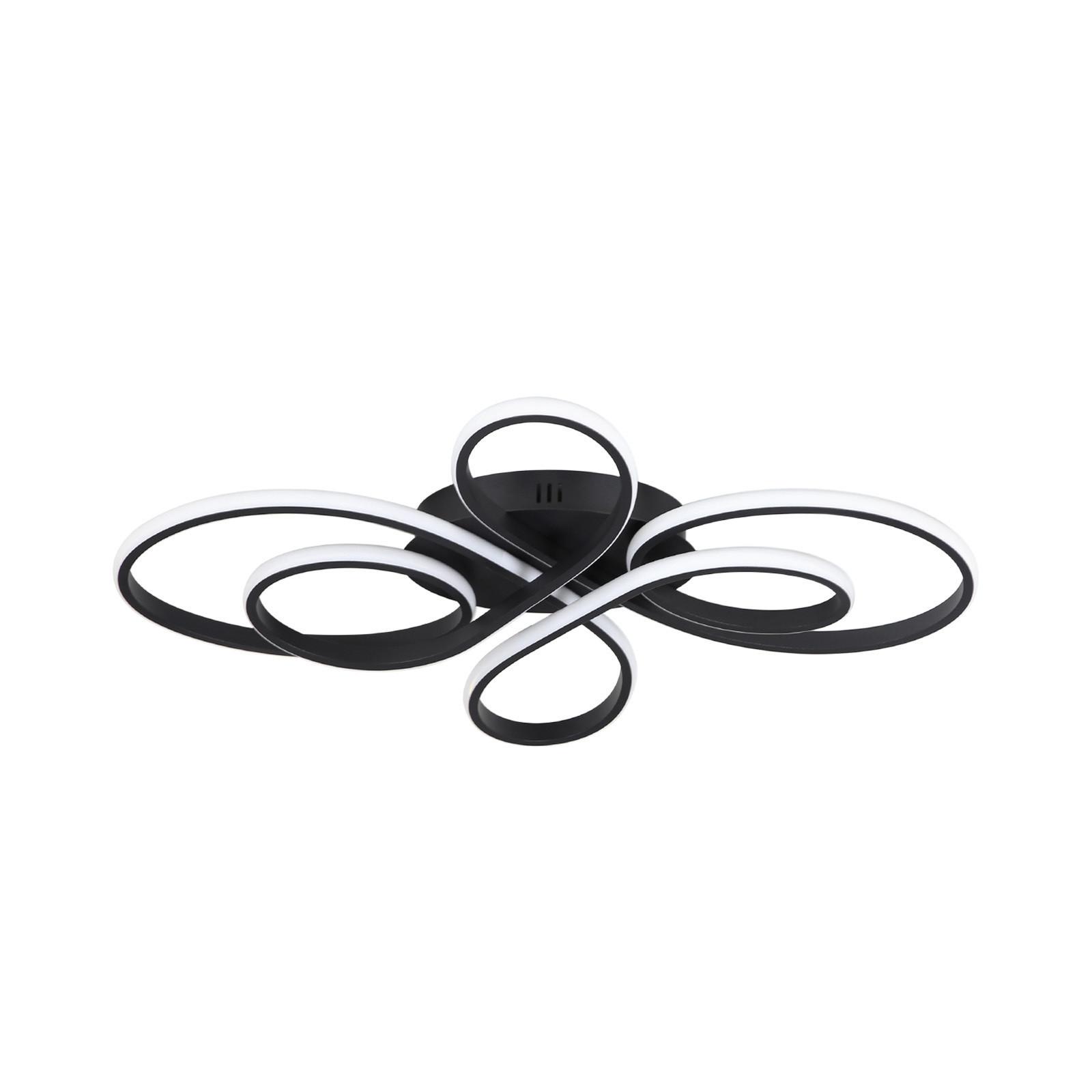 LED-DECKENLEUCHTE Alaric 80/50/8.5 cm - Schwarz, Metall (80/50/8.5cm) - Nettlife