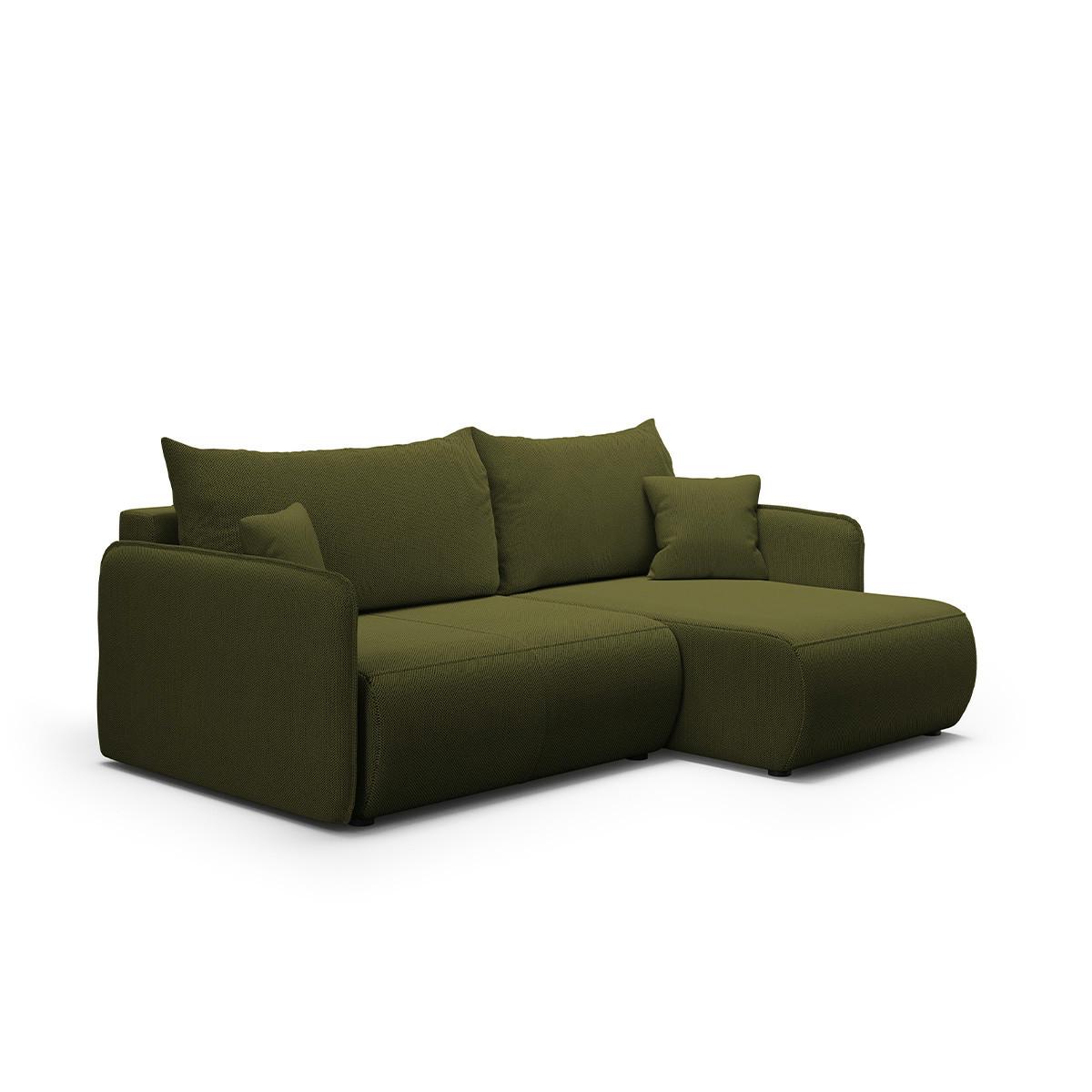 ECKSOFA Claudio 3 Sitzplätze Grün - Grün, Holz (207/148cm) - Petits-meubles