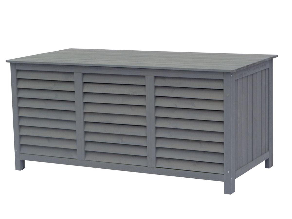 GARTENSCHRANK - GARTENTRUHE macao Grau - Grau, Holz (64/60/130cm) - Habitat Garten