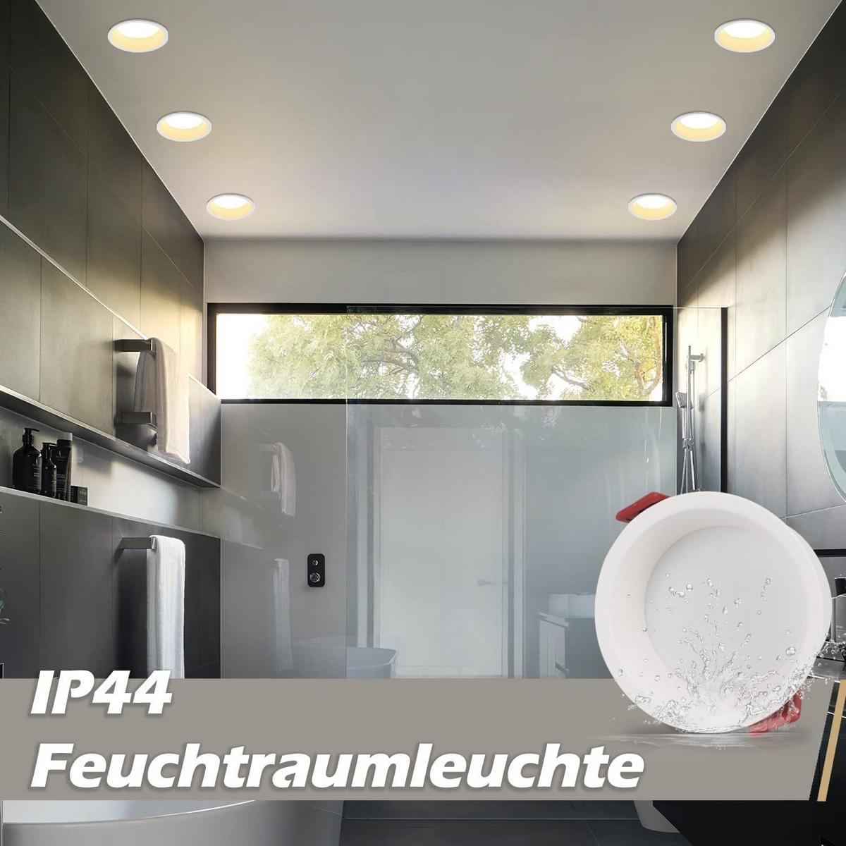 EINBAUSTRAHLER Adelmo II 8.1/6.6/4.3cm - Weiß, Metall (8.1/6.6/4.3cm) - Nettlife