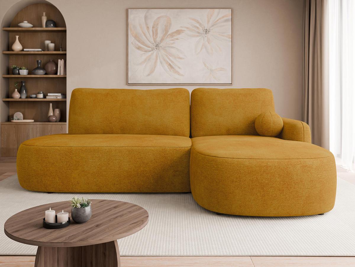 ECKSOFA Loridu O, Seite: Rechts - Gelb/Schwarz, Holz/Kunststoff (274/174cm) - MIRJAN24