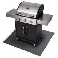 GRILLUNTERLAGE Bodenschutzplatte Metall Schwarz 100x80 cm - Schwarz, Metall (100/80/0.1cm) - TULUP