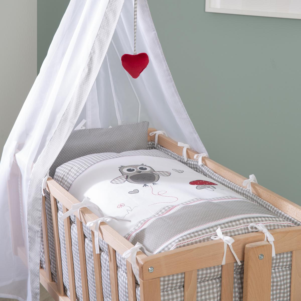 BABYWIEGENSETT Adam & Eule - Naturfarben, Holzwerkstoff/Textil (40/90cm) - Roba