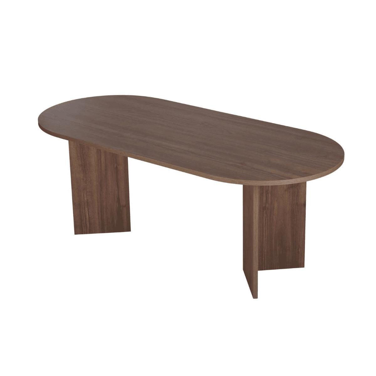 ESSTISCH mit ovaler Tischplatte L200 cm 90/200/75 cm - Naturfarben, Holzwerkstoff (96/90/75cm) - Calicosy