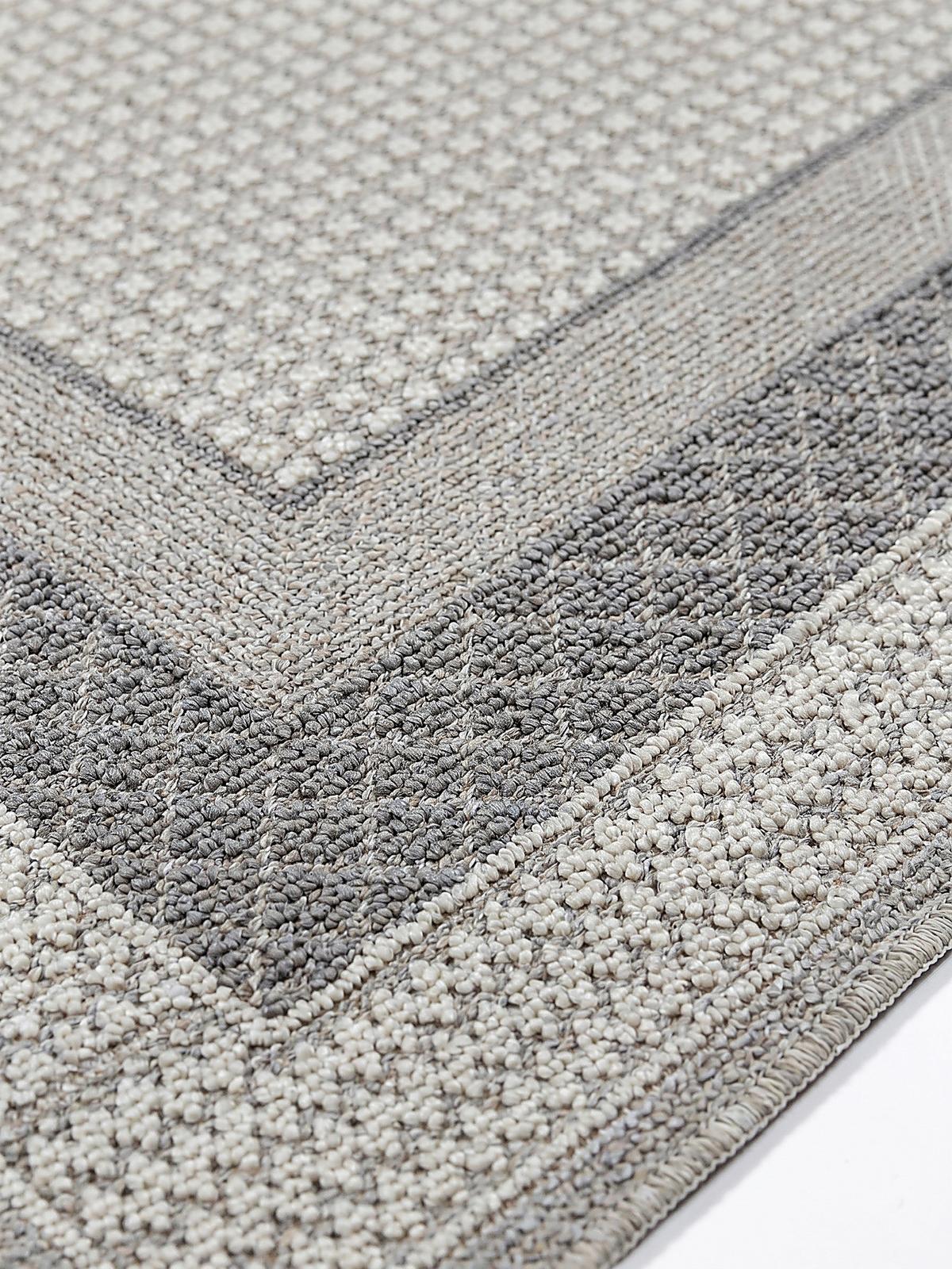 KURZFLORTEPPICH Waschbar NORA, mit Bordüre, Grau, 200 x 310 cm - Grau, Textil (310/200cm) - KADIMA DESIGN