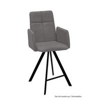 THEKENSTUHL drehbar (2er-Set) Despina 52x109x60 Schwarz/Grau - Schwarz/Grau, Kunststoff (60/109/52cm) - 58aufmkessel