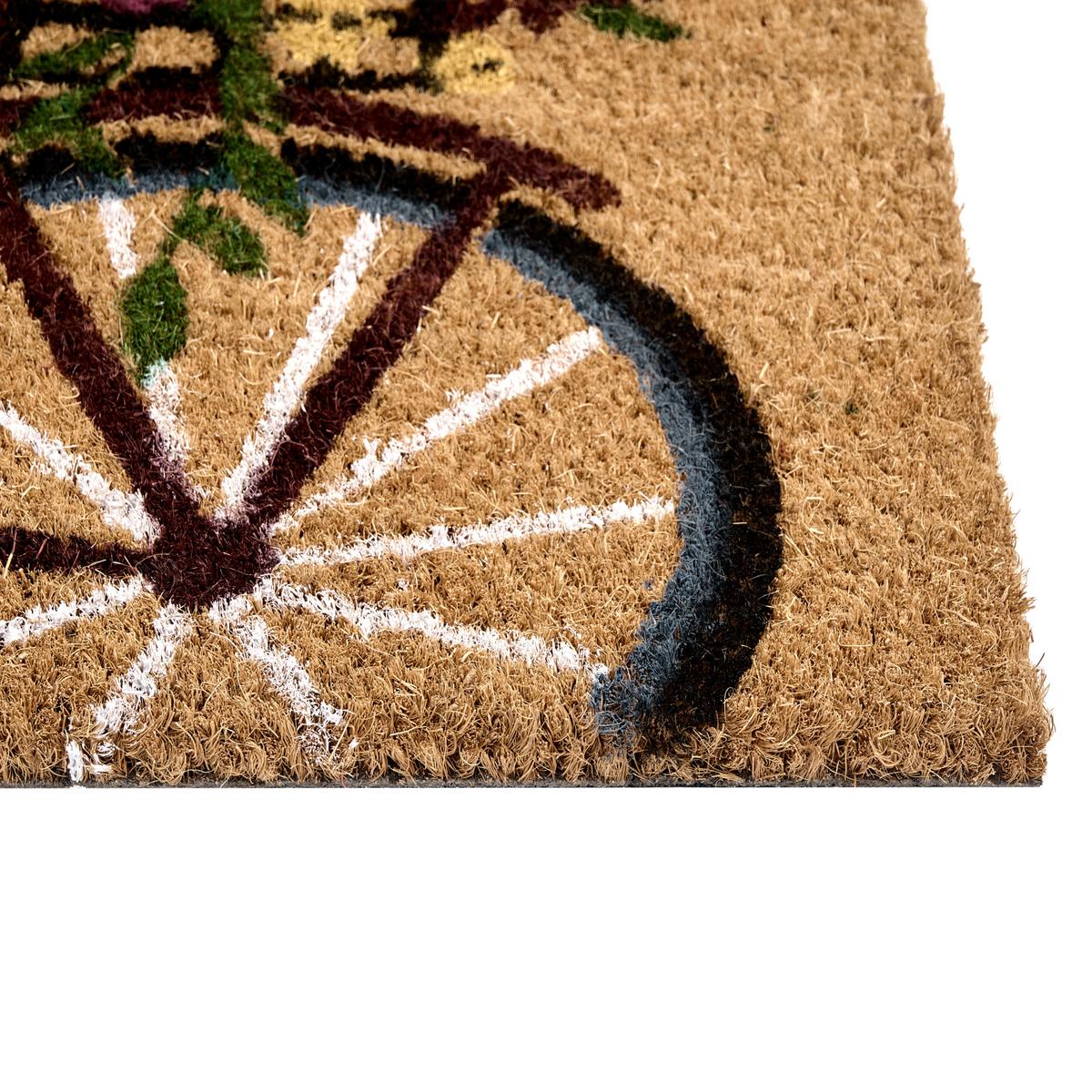 FUSSMATTE Naturfarben 40/60 cm Fahrrad Kokosfasern Avak - Naturfarben, Textil (40/60cm) - Beliani