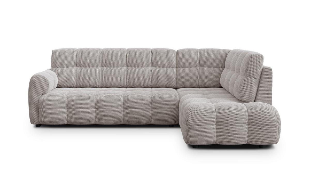 ECKSOFA MELLOW 5-Sitzer, beige - Beige/Schwarz, Holz/Textil (283/191cm) - Wozimo