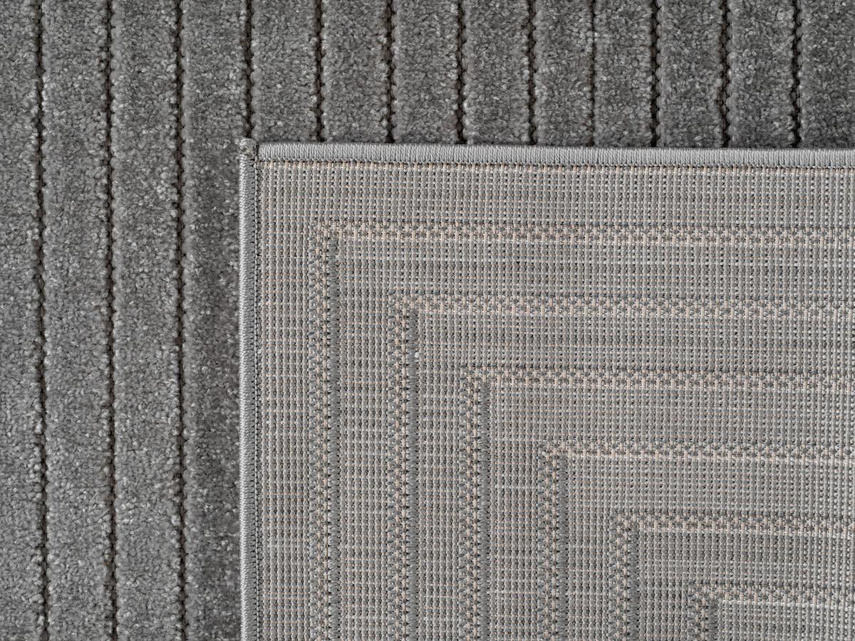 TEPPICH Outdoor ENGADIN in Silber, im Skandi-Stil mit 3D-Design, aus Polypropylen, 240 x 340 cm - Silberfarben, Textil (340/240cm) - KADIMA DESIGN