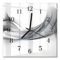 WANDUHR aus Glas 30x30 cm - Abstraktion - Grau, Glas (30/30/0.4cm) - TULUP