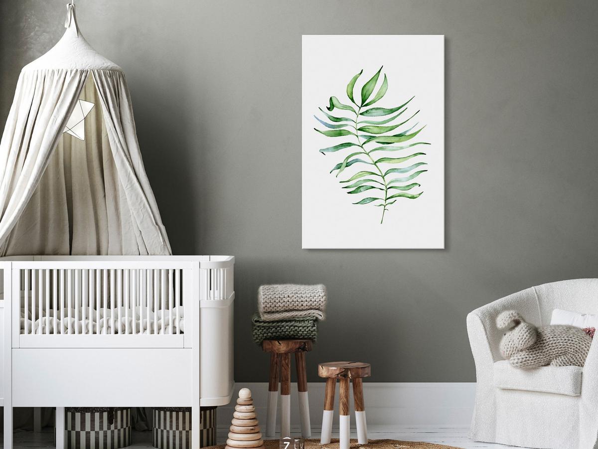 KUNSTDRUCK Grün 40/60 cm - Weiß/Grün, Textil (40/60cm) - KUNSTLOFT
