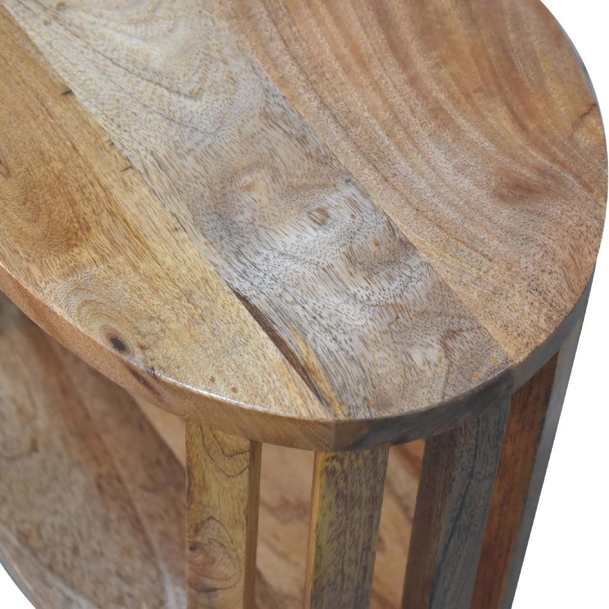 NACHTTISCH ARIELLA MIT EINFACHER REGAL - Beige/Messingfarben, Holz/Metall (36/40/26cm) - Artisan Furniture
