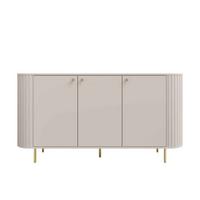 KOMMODE BOLLA 164,6/85,4/42,3cm mit Schubladen 3 Türen Beige - Beige, Holzwerkstoff (164.6/85.4/42.3cm) - MASSENO
