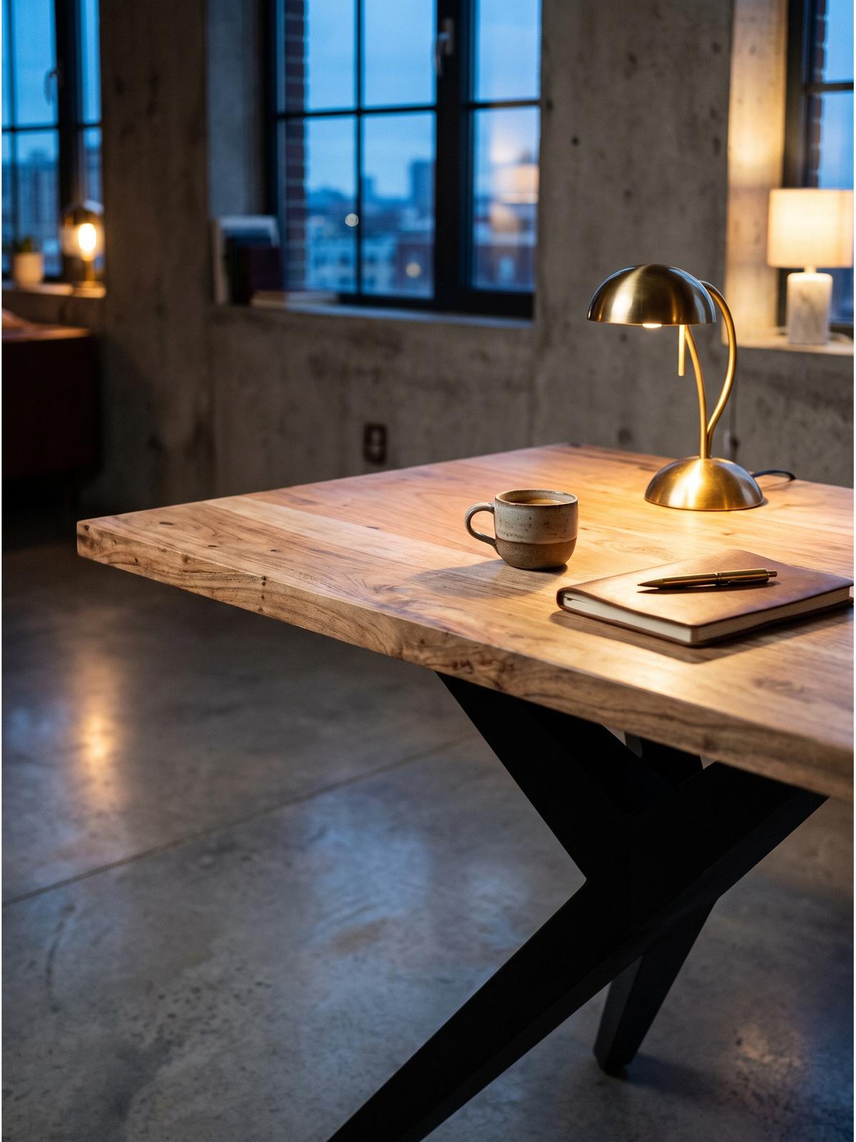 SCHREIBTISCH BLAVET, Akazie Massivholz, Akazie-Schwarz, 200 x 100 x 76 cm - Schwarz/Akaziefarben, Holz/Metall (100/200/76cm) - KADIMA DESIGN