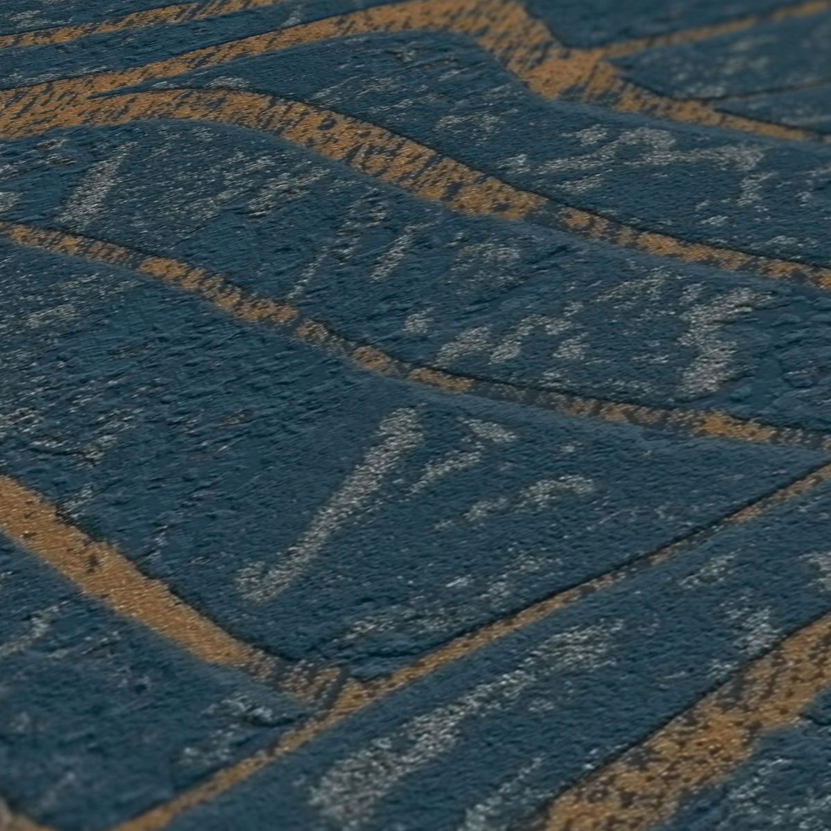 VLIESTAPETE Blau 53/1005 cm - Blau, Textil (53/1cm) - KUNSTLOFT