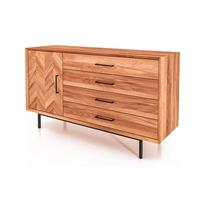 KOMMODE BREIT LEON Kernbuche - Kernbuche, Holz (144/80/45cm) - byoak