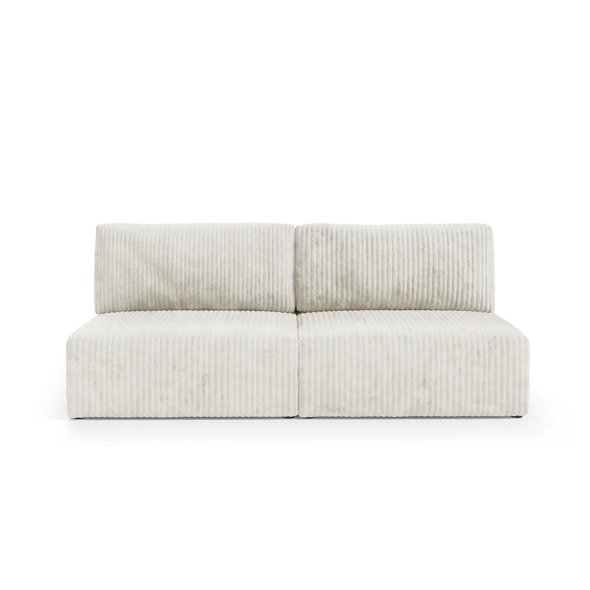 SOFA Angela 3 Sitzplätze Gebrochenes Weiß - Weiß, Holz (216/86/102cm) - Petits-meubles