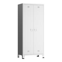 KLEIDERSCHRANK Hankasalmi - Weiß, Metall (90/180/40cm) - [en.casa]