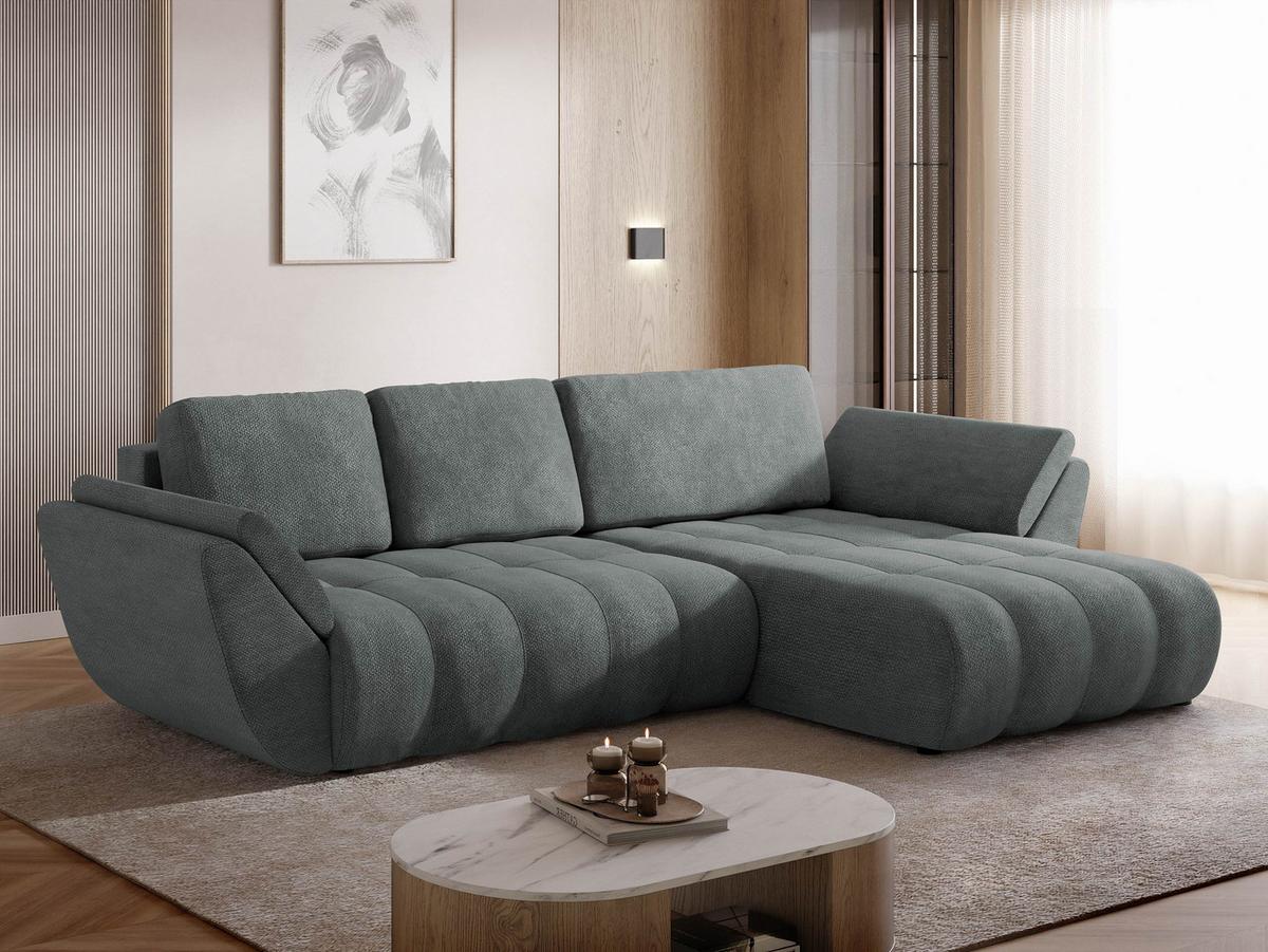 ECKSOFA Faro - Graphitfarben/Schwarz, Holz/Kunststoff (283/195cm) - MIRJAN24
