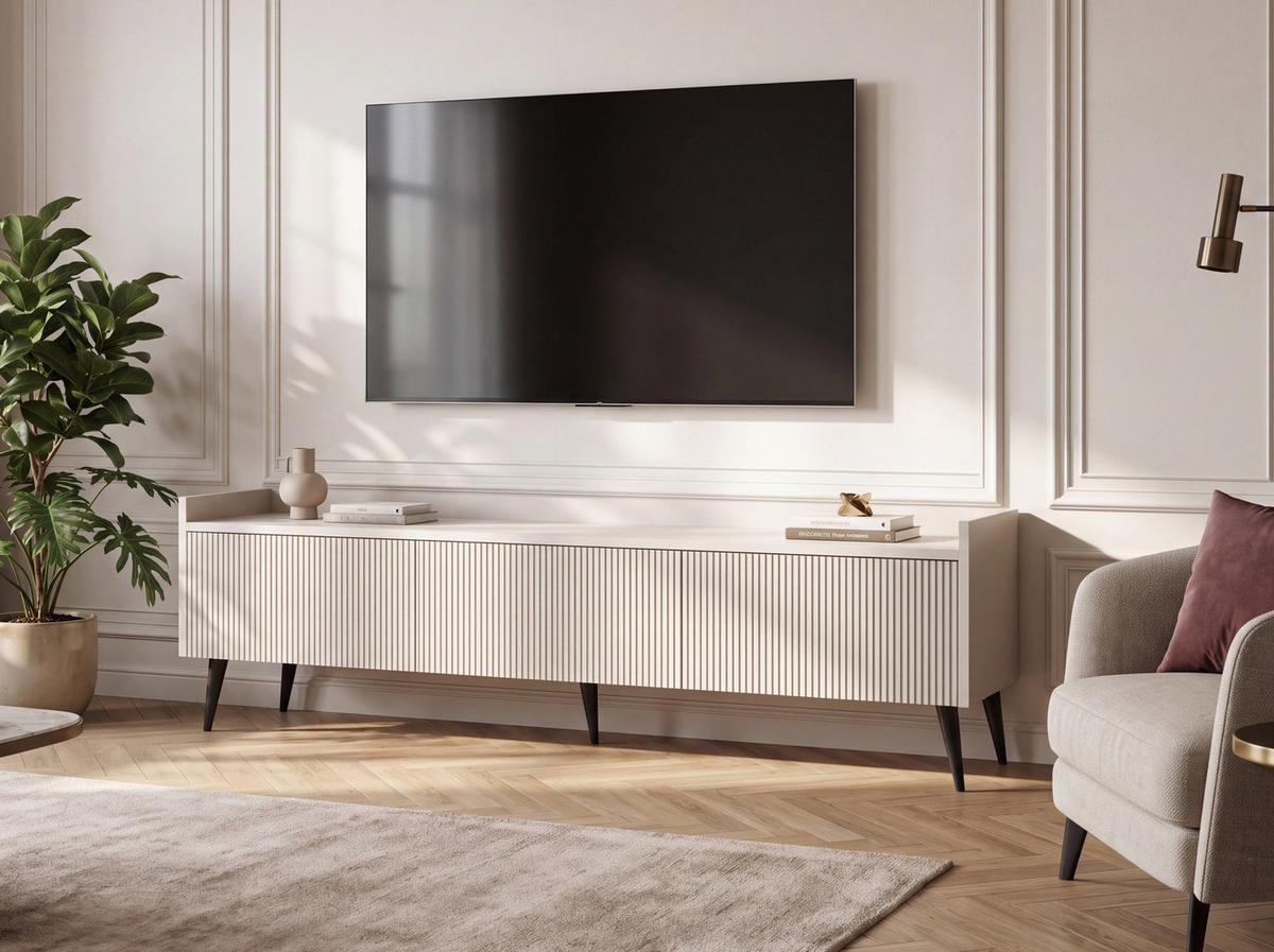 TV-LOWBOARD Arysa in Beige Kaschmir 180/45/41 cm - Kaschmir/Beige, Holzwerkstoff/Metall (180/45/41cm) - WFL GROUP