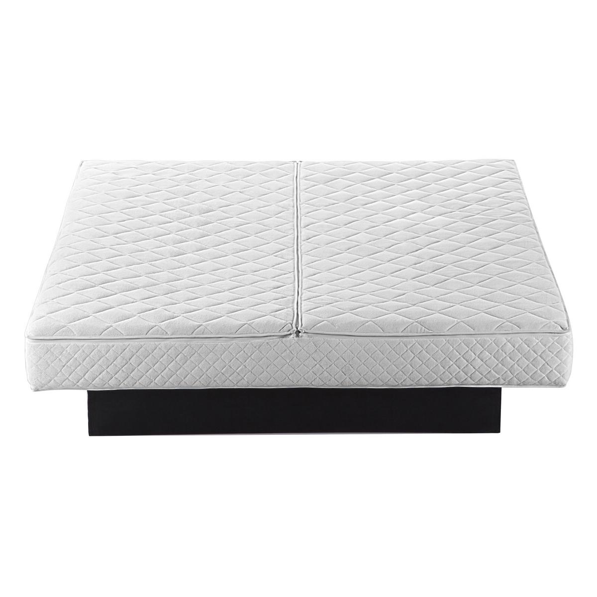 WASSERBETT 180/200 cm Grau La Rochelle - Dunkelgrau, Textil (180/200cm) - Beliani