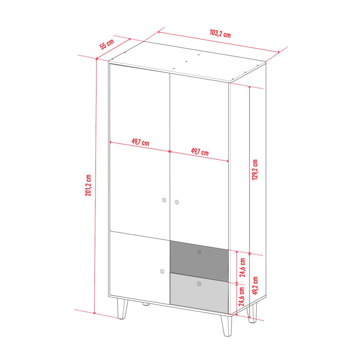 SCHRANK gelb - Gelb, Holzwerkstoff (103.5/201.5/55cm) - Petits-meubles