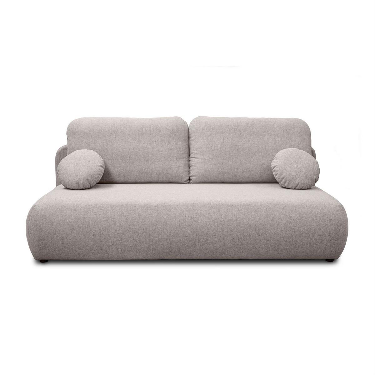 SCHLAFSOFA CLAIRE, zweisitzig, mit Schlaffunktion, Neve 04 - Beige, Textil (208/90/95cm) - Lookway