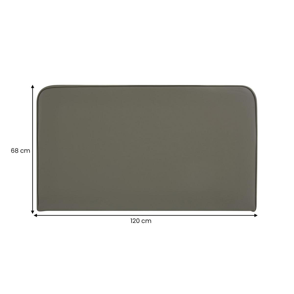 KOPFTEIL NAOFE 120x190 cm grau - Grau, Textil (120/68/6cm) - IDIMEX