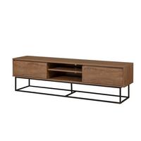 TV-MÖBEL 2 Nischen 2 Schubladen Nussbaum Dekor L180 cm - Rodez - Nussbaumfarben, Holzwerkstoff (40/50/12cm) - Calicosy