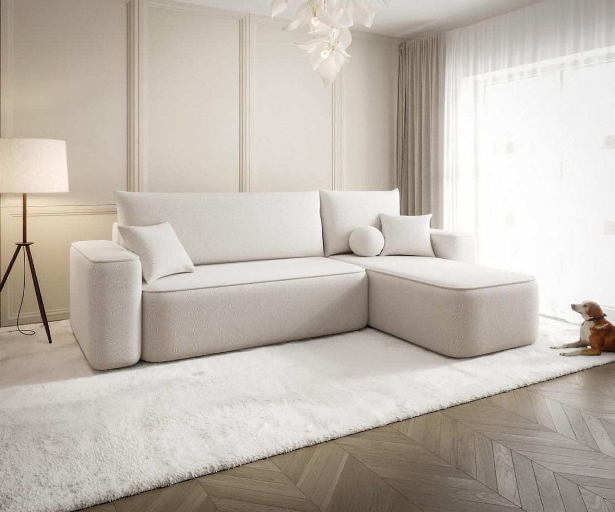 ECKSOFA Agepo In Curio - Creme, Holzwerkstoff/Textil (250/150cm) - Fun Möbel