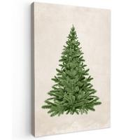 LEINWANDBILD Weihnachtsbaum - Grün - Weihnachten - Feiertage Deko Wohnzimmer 20x30 cm - Olivgrün, Textil (20/30cm) - MuchoWow