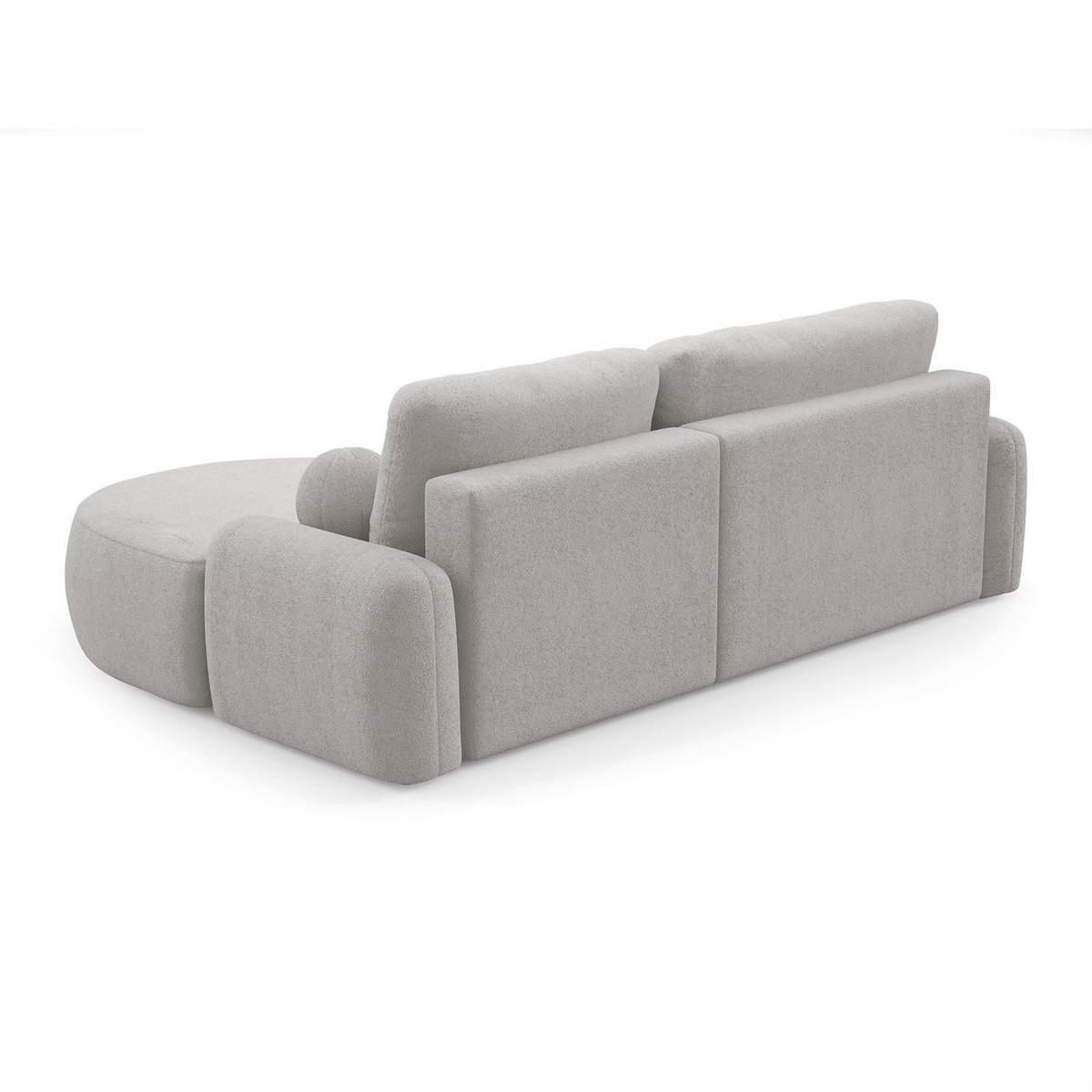 ECKSOFA CLEO mit Schlaffunktion Version Rechte QUELLE 83 - Grau, Kunststoff (264/172cm) - Lookway