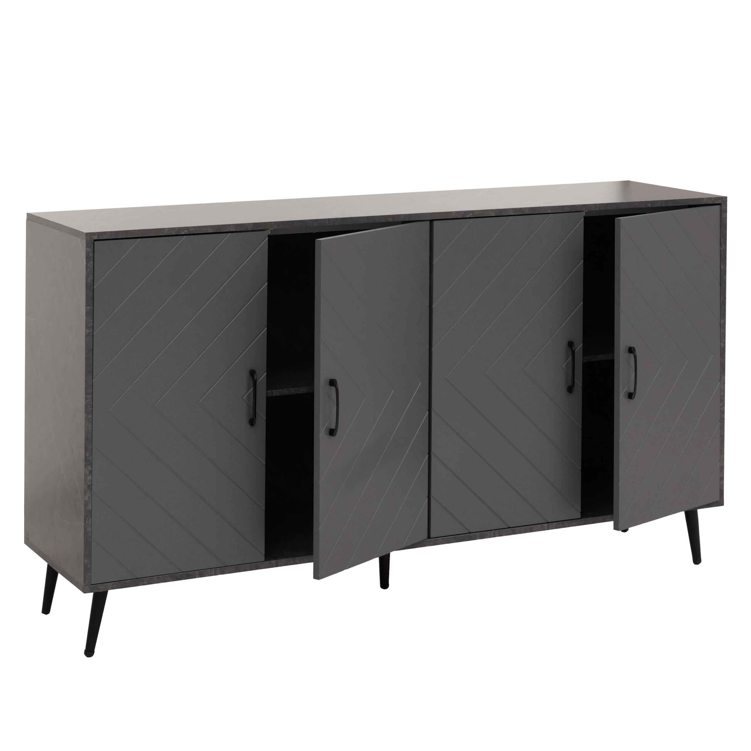 SIDEBOARD Grau - Grau, Holz (150/88/40cm) - MCW