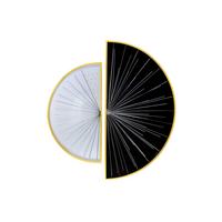 WANDDEKO Schwarz-Weiß 91/81 cm - Schwarz, Metall (4.75/81/4cm) - KUNSTLOFT