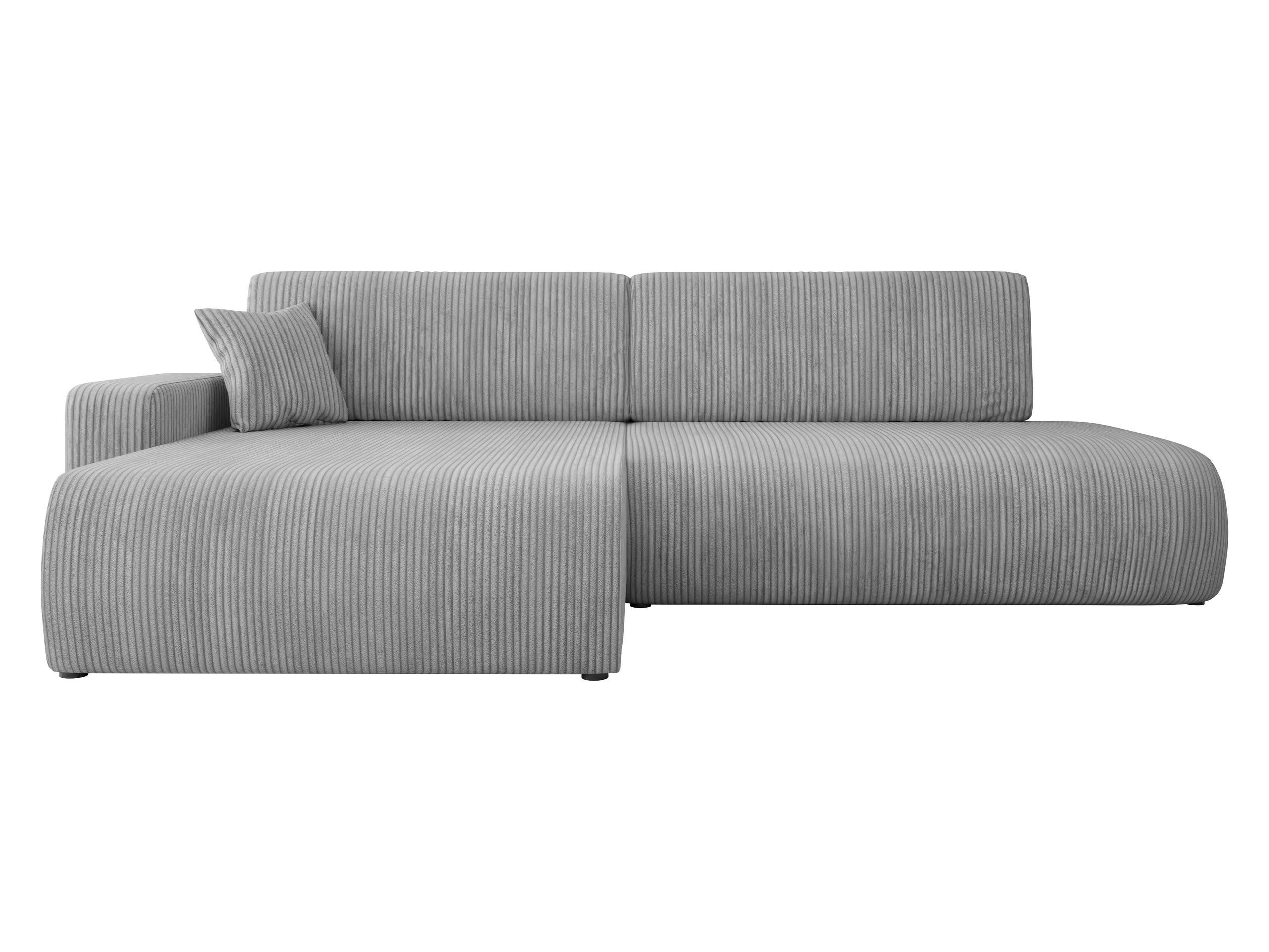 ECKSOFA Piano O Cord - Hellgrau/Schwarz, Holz/Kunststoff (262/145cm) - MIRJAN24