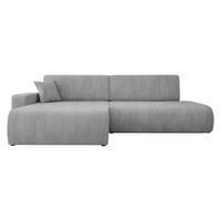 ECKSOFA Piano O Cord - Hellgrau/Schwarz, Holz/Kunststoff (262/145cm) - MIRJAN24
