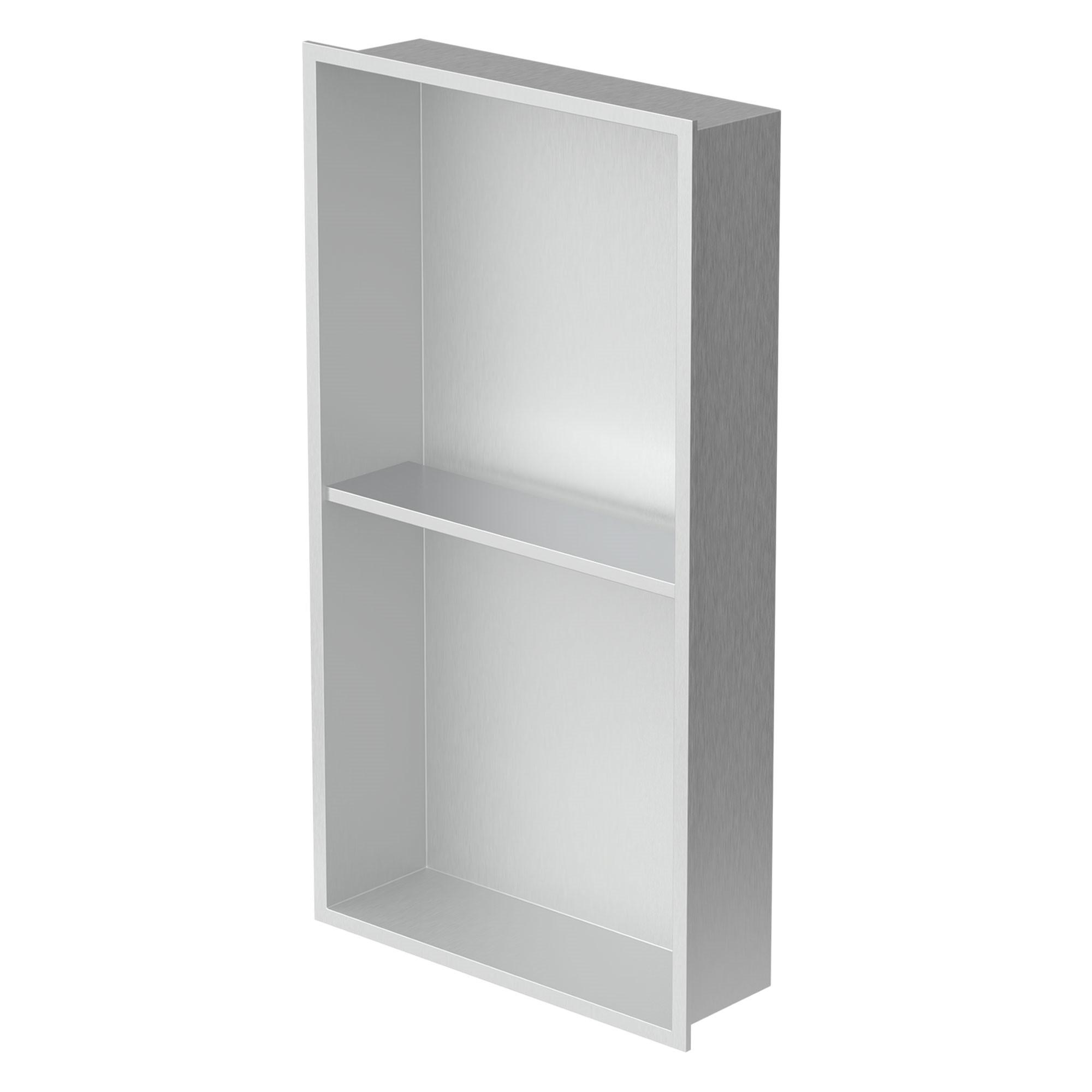 DUSCHNISCHE Silber 30/60 cm - Silberfarben, Metall (30/60/10cm) - LuxeBath