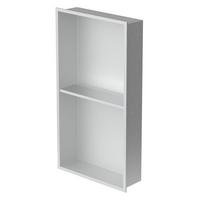 DUSCHNISCHE Silber 30/60 cm - Silberfarben, Metall (30/60/10cm) - LuxeBath